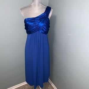 DAVID’S BRIDAL One Shoulder midi Dress sz 20 bridesmaid cocktail wedding guest